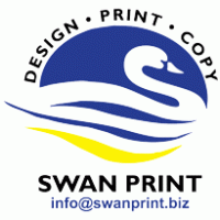 swan print logo vector logo