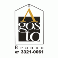 agosto branco logo vector logo