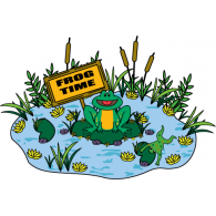 Frog Time logo vector logo