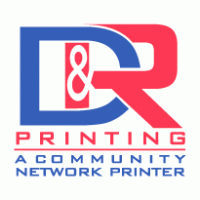 D and R Printing logo vector logo
