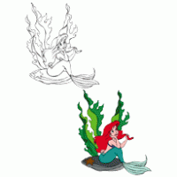 The little mermaid – Ariel logo vector logo