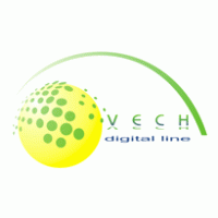 vech digital line logo vector logo