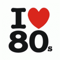 I love 80s logo vector logo