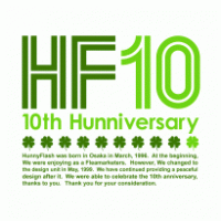 HunnyFlash 10th Hunnivesary logo vector logo