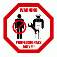 Warning, Professionals Only logo vector logo