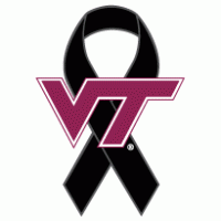 Virginia Tech VT Black Ribbon logo vector logo