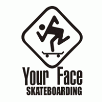 Your Face Skateboarding logo vector logo