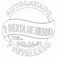puerta de hierro logo vector logo