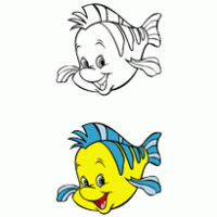 The little mermaid – Flounder logo vector logo