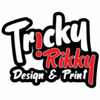 Tricky Rikky Design and Print logo vector logo