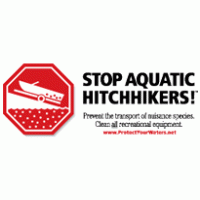 Stop Aquatic Hitchhikers! logo vector logo