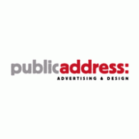 public address logo vector logo