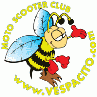 Vespacito moto scooter club logo vector logo