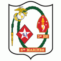1st Battalion 6th Marine Regiment USMC logo vector logo