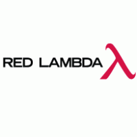 Red Lambda logo vector logo