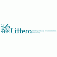 Littera interpreting and translation services logo vector logo