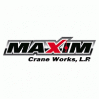Maxim crane works logo vector logo
