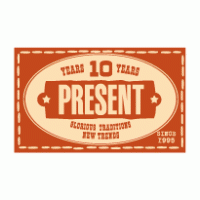 Present 10 years logo vector logo