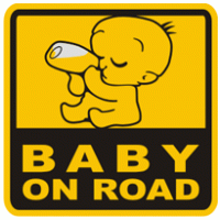 Baby on Road logo vector logo