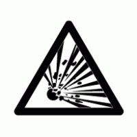 Danger – Explosive! (B&W) logo vector logo