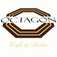 Octagon Cafe Bistro logo vector logo