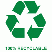 Recyclable 100% logo vector logo