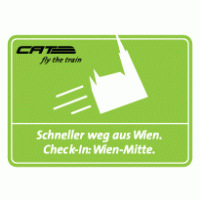 CAT fly the train Schneller weg aus Wien logo vector logo