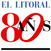 El Litoral 80 years logo vector logo