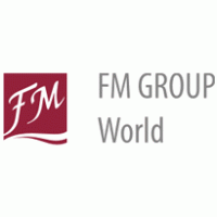 Fm group world logo vector logo