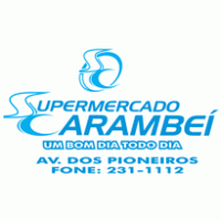 supermercado carambeí logo vector logo