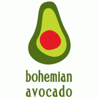 bohemian avocado logo vector logo