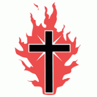 The Cross On Fire For God logo vector logo