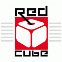 Red Cube Concept Bar logo vector logo