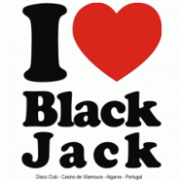 i love black jack logo vector logo