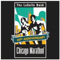 The LaSalle Bank Chicago Marathon 30th Anniversary 2007 logo vector logo