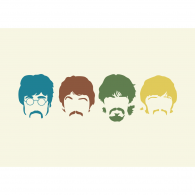 Beatles silhouettes logo vector logo