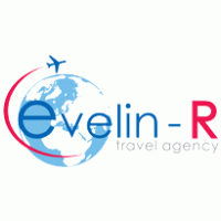 Evelin R travel agency logo vector logo