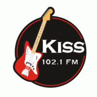 Kiss fm 102.1 logo vector logo