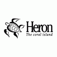 Heron The coral island logo vector logo
