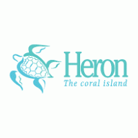 Heron The coral island logo vector logo