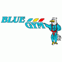 blue gym logo vector logo