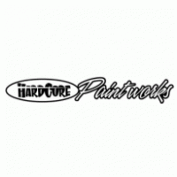Hardcore paint works logo vector logo