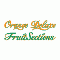 Orange Deluxe Fruit Sections logo vector logo