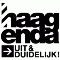 Haagendam uit & duidelijk logo vector logo