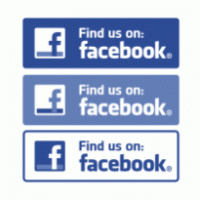 Facebook (Find us on) logo vector logo