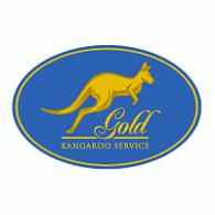 Gold Kangaroo Service logo vector logo