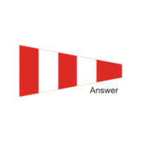 Answer Flag logo vector logo