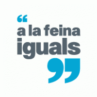 a la feina iguals logo vector logo