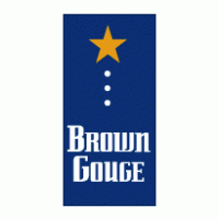 brown gouge logo vector logo