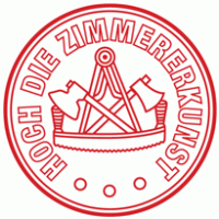 Hoch Die Zimmererkunst Red logo vector logo